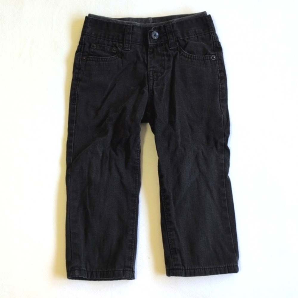 lee dungarees black lined relaxed straight leg denim jeans 18 months baby boy
